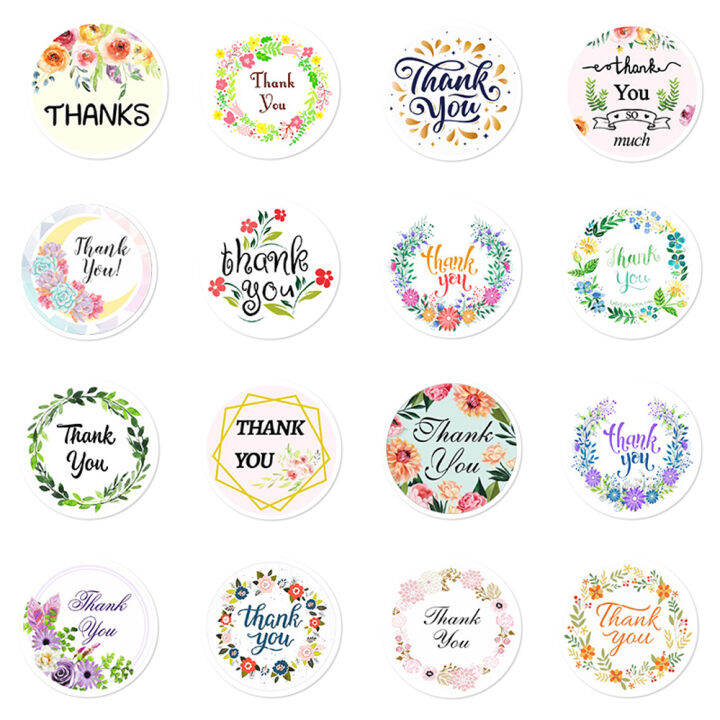 muya-50pcs-thank-you-stickers-waterproof-circular-seal-label-vinyl-stickers-for-gifts-packaging