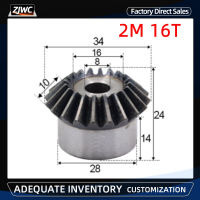 1pc Bevel Gear 2 Mod 16Teeth 2M 16T พร้อมรูกระบวนการ 8mm 90 Degree Drive Commutation Steel Gears with Screw-BIANO