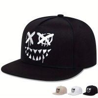 Fashion Hip-hop Personality Baseball Cap Cartoon Pattern Embroidered Hat Adjustable Sun Hats Flat Brim Caps Truck Driver Accessories