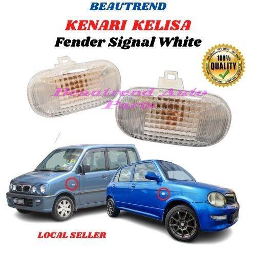 Perodua Kelisa Kenari Fender Signal Lamp White 2pc Signal Light Fender Lampu Lazada