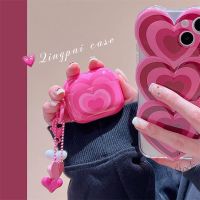 【hot sale】 ◕ C02 New AirPods 3rd 2021 Case AirPods Case for AirPods 1 2 3 Pro Pro2 TPU Apple Wireless Earphones Casing ins Rose Red Heart with Lanyard