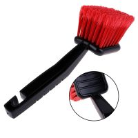 Car Wheel Brush Tire Cleaner with Red Bristle and Black Handle Washing Tools for Auto Detailing Motorcycle Cleaning Carclean