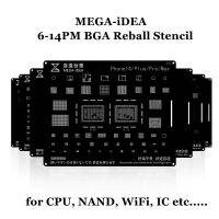 MMVXCN ร้อน-HOT Mega IDEA สีดำ BGA เหล็กสีดำ Reballing แม่แบบแผ่นดีบุกหลุม CPU NAND สำหรับ iPhone 14 13 12 11X8 7 6