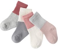 0-5 Years Old 4 pairs non skid toddler socks baby boy girl socks Baby Socks Knee High Stocking Long Socks