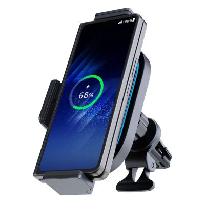 Folding Screen Mobile Phone Fast Car Wireless Charger Mount Holder For Samsung Z Fold 4 3 iPhone 14 Plus 13 12 Horizontal Stand Car Chargers