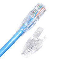 CNCOB 100ชิ้น RJ45 Cat6หมวกเชื่อมต่ออีเธอร์เน็ตครอบคลุมใส Cat5e เคส6.7มิลลิเมตร