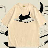 (พร้อมส่งเสื้อเฮีย) เสื้อ CAT ON THE BOOK ผ้านิ่มใส่สบาย cotton 100%