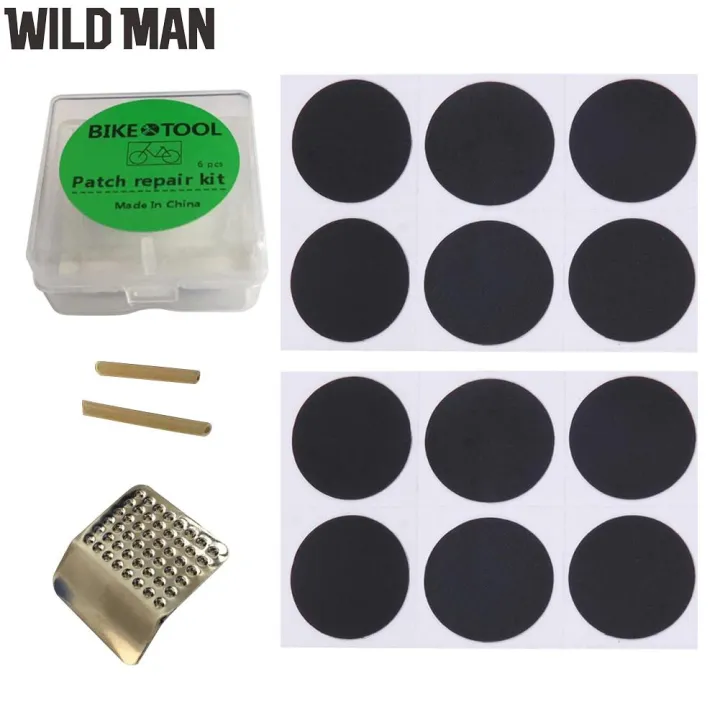 patching a bicycle tire