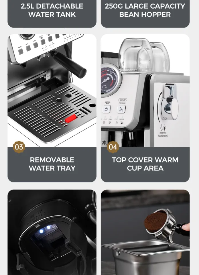 HiBREW Dual Boiler System Barista Pro 20Bar Bean to Espresso Cafetera  Coffee Machine with Full Kit for Cafe Hotel Restaurant H7A