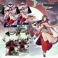 2023 newonmyoji เสื้อยืดอะนิเมะสินค้าแขนสั้นร้อยผีคืนเดินสองมิติ daemon มีด Jimu โบว์