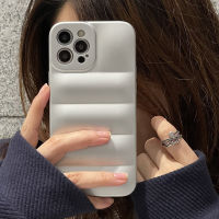 2021 Winter down jacket 3D The Puffer Soft cloth Phone Case For iPhone 12 Pro 7 8 Plus X XS XR MAX 11 MiNi SE 2 13 Back cover