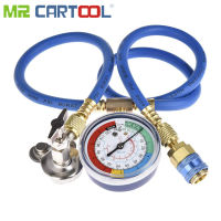 Mr Cartool R134A R22 R12 RefrigerantFreon Can Tap Charging Hose Kit with Pressure Gauge for Home &amp; Car Air Conditioning