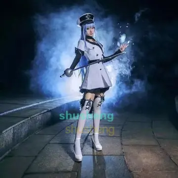 Akame ga Kill Esdeath White Black Cosplay Costume