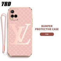 YBD LV ซิลิก้าเคสโทรศัพท์เจลพร้อมสายคล้องสำหรับ Vivo Y21A Y21E Y21T Y21S Y21 Y33S Y33T Y21G V2111 V2110 V2135 V2140บางพิเศษพร้อมป้องกันเลนส์