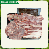 Set bò Mỹ nướng BBQ số 1 ( Ba chỉ bò Mỹ, Lõi vai bò Mỹ, Dẻ sườn bò Mỹ và Sốt ướp BBQ Á) được bán bởi Organic Sen Hồng - giao nhanh 3h