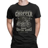 Chopper Custom Motor Motorcycle Men T Shirt Fun Tee Shirt Short Sleeve Crewneck TShirt Summer Clothing Vintage Cloth for Male XS-6XL