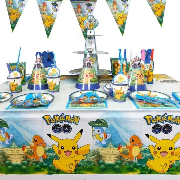 Pokemon Birthday Party Decoration Cartoon Pikachu Tableware Paper Napkin  Plate Tablecloth for Kid Party Supplies Baby Shower