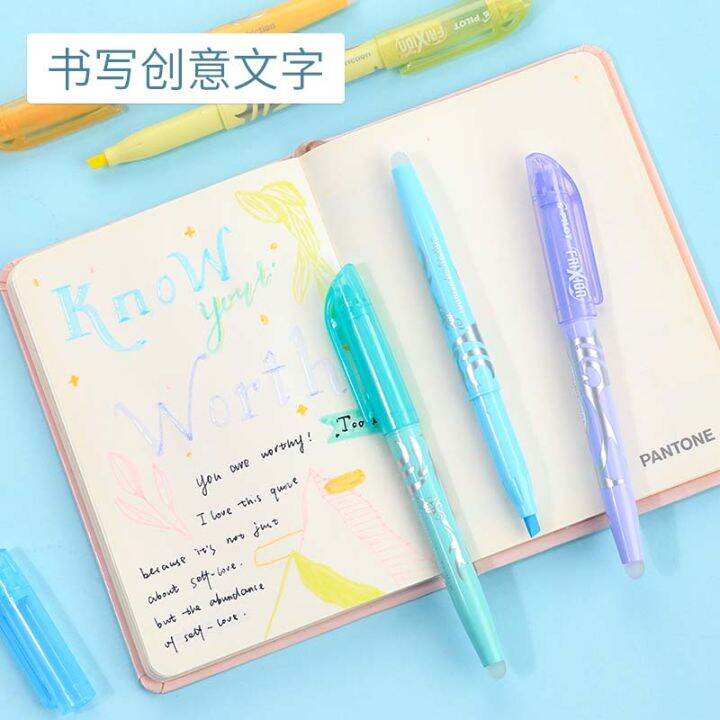 1pc-japan-pilot-erasable-highlighter-natural-fluorescent-pastel-marker-18-colors-available-temperature-control-ink-stationary