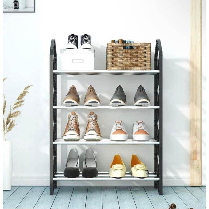 Trendy 4 Layer Simple Shoe Rack Shoe Cabinet Student Dormitory ...