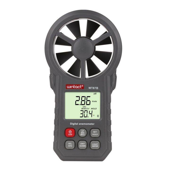 Rz Digital Anemometer Thermometer Humidity Meter Portable Wind Speed 