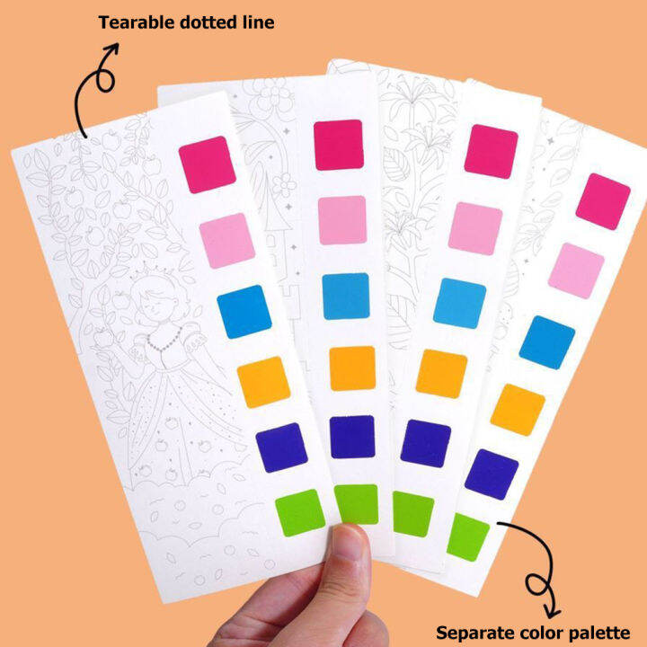 diy-book-paint-set-ที่คั่นหนังสือระบายสีที่ทนทานกระดาษสีน้ำสำหรับของขวัญเด็ก