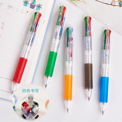 2pcs 4 color creative plastic ballpoint pen school office supplies gift stationery color refill Pens