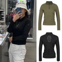 MASTER BUNNY Korean original golf clothing womens autumn lapel breathable slimming golf heavy industry long-sleeved T-shirt