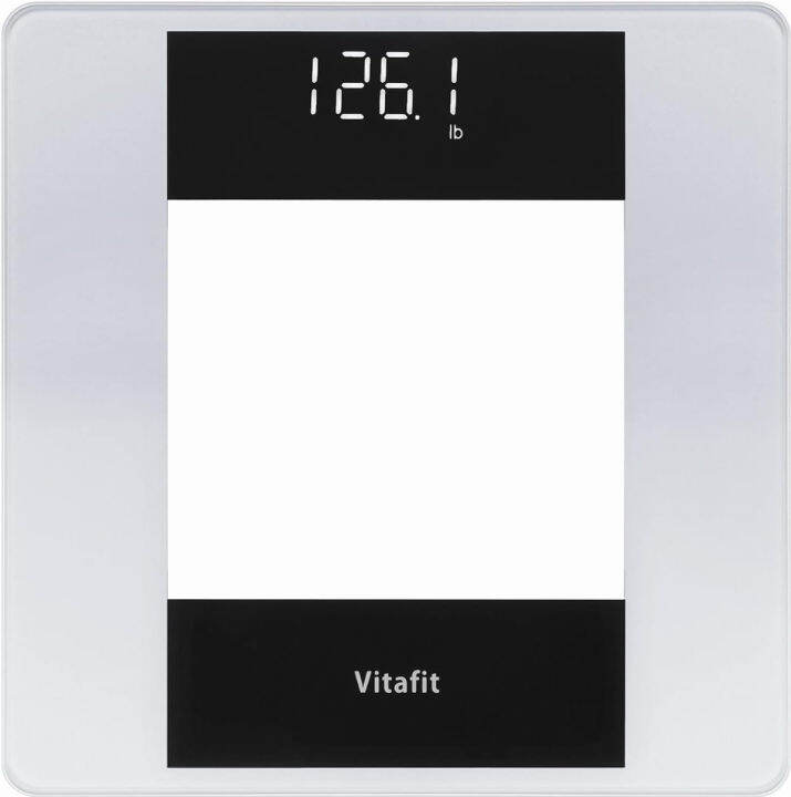 vitafit-digital-body-weight-bathroom-scale-weighing-professional-since-2001-crystal-clear-led-and-step-on-batteries-included-400lb-180kg-silver-weight-scale-silver