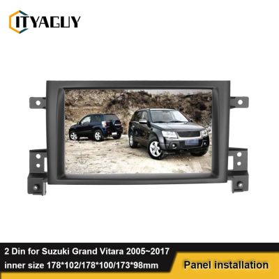 2 Din DVD สเตอริโอกรอบวิทยุรถยนต์สำหรับ Suzuki Grand Vitara 2005-2017 วิทยุอัตโนมัติแผงติดตั้ง Dashboard BEZEL Trim Kit