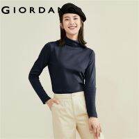 ❧❇ Giordano ผู้หญิง เสื้อยืดแขนยาวคอสูงผ้าคอนตอนแบบนุ่น 05321804