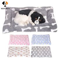 【A Smart and Cute】 Dog Bed Mat Soft Pet Blankets Sleep Pad For Cats Winter Warm Plush Mats Crate Washable Kennel For Small Medium Big Dogs