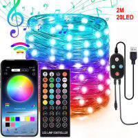 Christmas Tree Decoration LED Lights Smart Bluetooth Personalized String Lights Customized App+IR Remote Control Lights Dropship