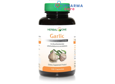 Herbal One Garlic อ้วยอันโอสถ การ์ลิคกระเทียมสกัด 100 แคปซูล [pharmacare]