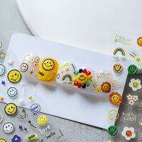 [COD] Ferrite new craft three-dimensional manicure stickers ins thin transparent nail cartoon smiling face TS1574