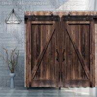 【CW】✱☊✒  Old Door Shower Curtain Barn Rural FarmHouse Decoration Polyester Fabric Accessories Set