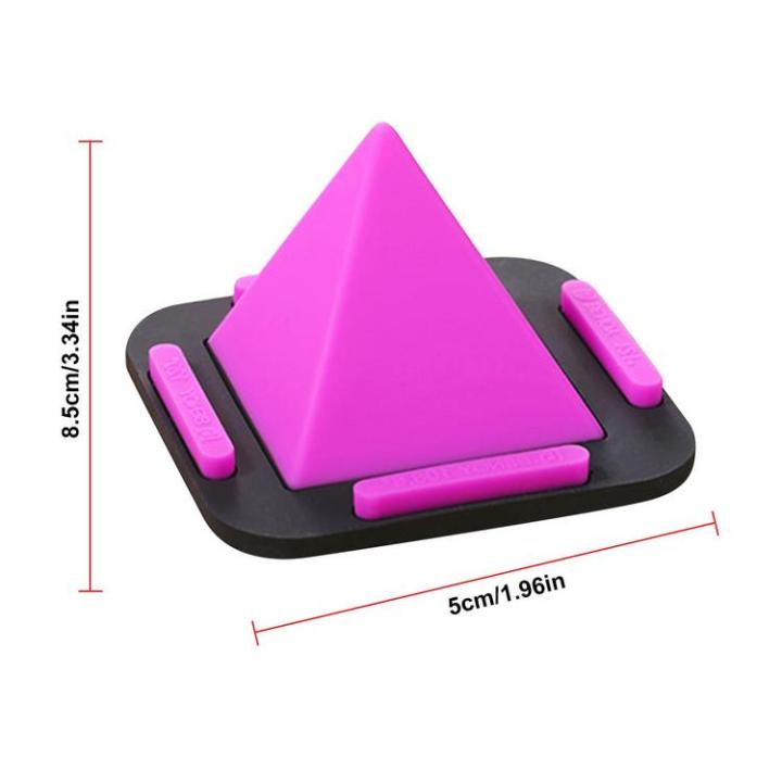 pyramid-phone-stand-anti-slip-car-silicone-pyramid-phone-holder-multifunctional-car-pyramid-smartphone-stand-desktop-phone-holder-for-auto-dashboard-trendy