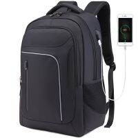 Business Laptop Mens Backpack USB Charging Student Schoolbag Waterproof Oxford Cloth Multi-compartment Outdoor Travel Bags