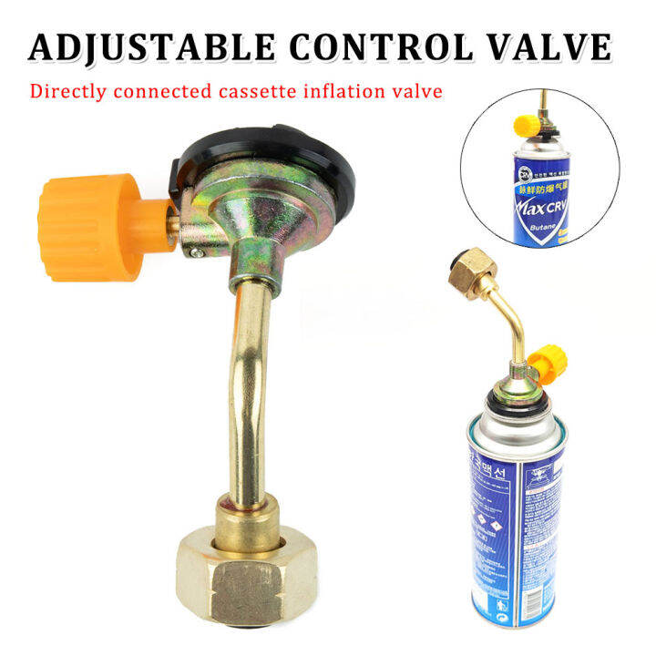 [Free Ship] Camping Gas Stove Butane Cartridge Refilling Valve Direct Connect Butane Refill