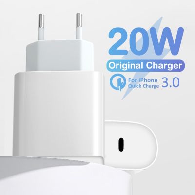 PD 20W Original Fast Charger For iPhone 13 12 11 14 Pro Max Mini XS Max Plus X iPad USB Type C Charging Cable Quick Charger Plug