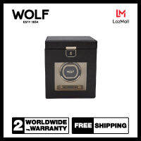 กล่องหมุน กล่องนาฬิกา WOLF1834 รุ่น PALERMO SINGLE WINDER WITH JEWELRY STORAGE (BLACK ANTHRACITE)