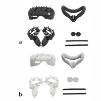 ฝาครอบเลนส์ VR ป้องกันหูฟัง VR ชุดฝาปิดปุ่มตัวควบคุมทำจากซิลิโคนอุปกรณ์ทดแทนสำหรับ Oculus Quest 2