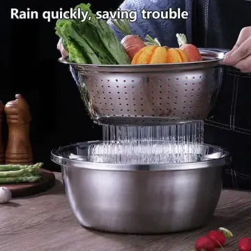 germany multifunction stainless steel basin grater slicer wash drain