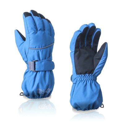 High Quality Waterproof Children Kids Ski Gloves Black Baby Winter Warm Full Finger Blue Boys Girls Snow Snowboard Gloves