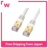 SANWA ให้บริการสาย LAN CAT7 (0.4M) 10 Gbps/ 600MHz RJ45 KB-T7-004WN สีขาว