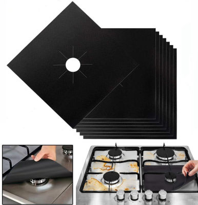 ตัวป้องกันเตา Cover Liner เตาแก๊ส Protector เตาแก๊ส Stovetop Burner Protector อุปกรณ์ครัว Mat Cooker Cover Mat Pad