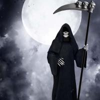 Miusue Halloween Grim Reaper ชุดเครื่องแต่งกายสำหรับแต่งตัวอุปกรณ์เสริม Photo Props