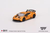 MINIGT 1/64 Lamborghini Huracán STO Arancio Borealis Narja MGT00511-CH อัลลอยหล่อขึ้นรูปโมเดลรถยนต์สปอร์ต