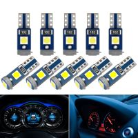 5PCS T5 LED Bulb 3SMD 3030 LED Car Interior Lights DC12V Wedge Base Dashboard Instrument Air Conditioning Indicator Light Parts