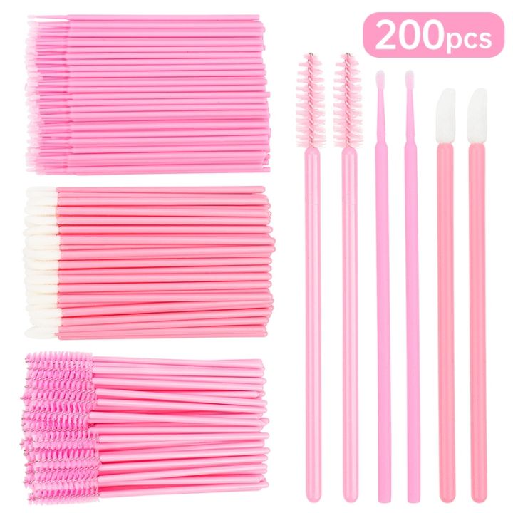 cw-200-pcs-disposable-makeup-brushes-set-microbrush-mascara-wands-applicator-swab-extension-tools