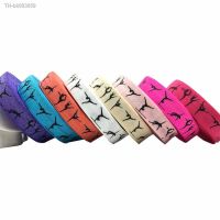 ♤♈ 5Yard 16mm Colorful Gymnastics Design Sport Print Fold over elastic Wedding decoration Hair bands Hair ornament sewing accessory